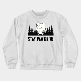 Stay Pawsitive Orange Cat Crewneck Sweatshirt